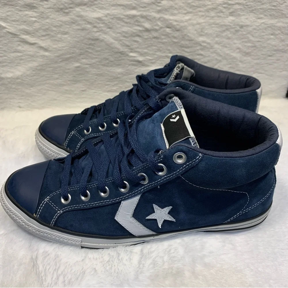 Converse All Star Kenny Anderson Mens Blue/White Mid Top Shoes Lace Up Size 11